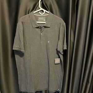 NWT Eddie Bauer grey polo shirt